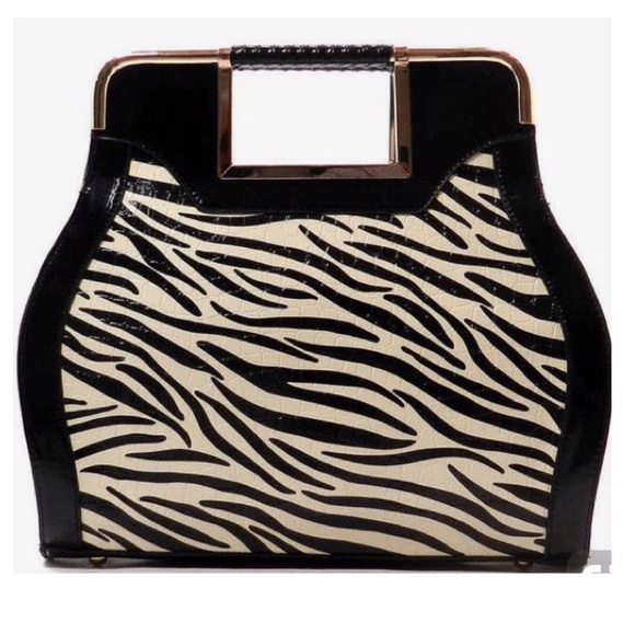 Custom Handbags - 🆕 Zebra Print Hand Bag with Soft Yellow Interior